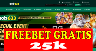 Freebet Tanpa Deposit 25k Gratis Dari AOB633