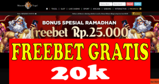 Freebet Gratis 20k dari MACANTOGEL
