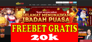 Freebet Tanpa Deposit 20k Gratis Dari SOV777