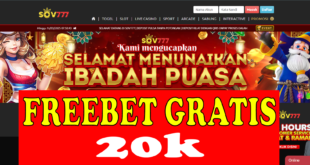 Freebet Tanpa Deposit 20k Gratis Dari SOV777