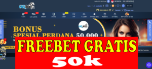 Freebet Perdana 50k Gratis Dari UG300