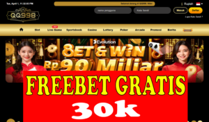 Freebet 30k Gratis Khusus Member Baru dari QQ998